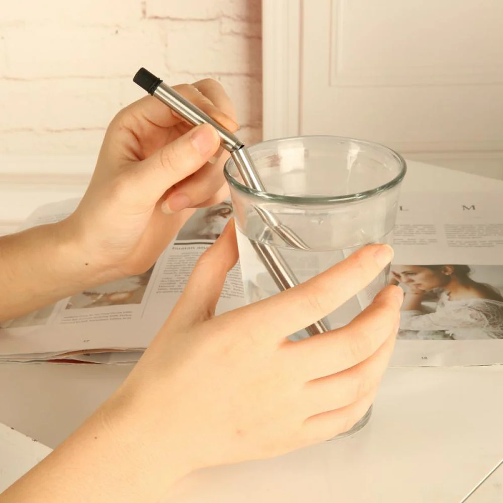 Collapsible Stainless Steel Straw With Case