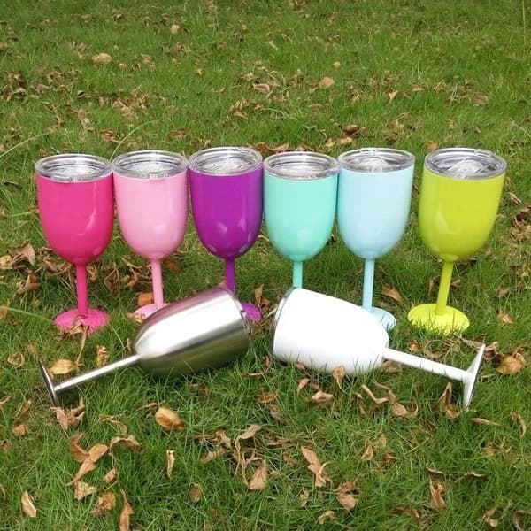 Insulated Stainless Steel Wine Glasses - Double Wall Thermal Wine Cups, Perfect For Christmas & Parties, Best Gift Ideas